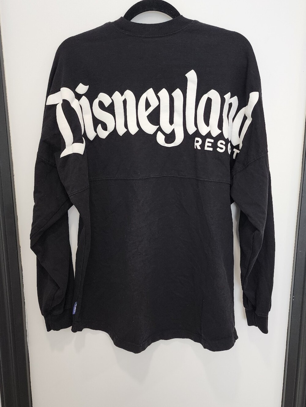 Disneyland Resort Black Spirit Jersey White Puff Ink Lettering Oversized M
